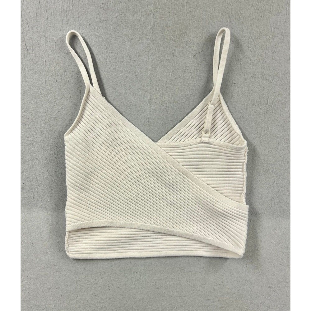 Aerie Cross Front Sweater Tank Top White Medium